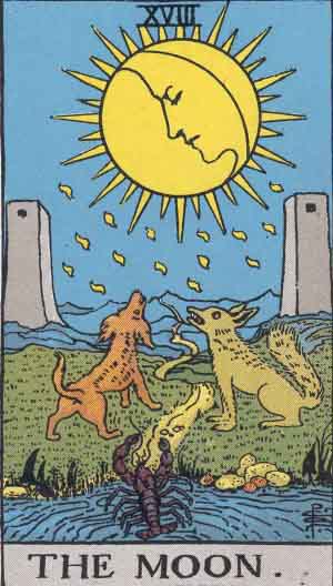 The Moon tarot card